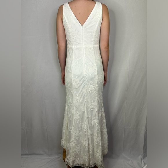 Lulus Bodycon Floral Maxi Dress Sleeveless V-Neck Wedding Formal Mermaid Gown - Picture 6 of 14